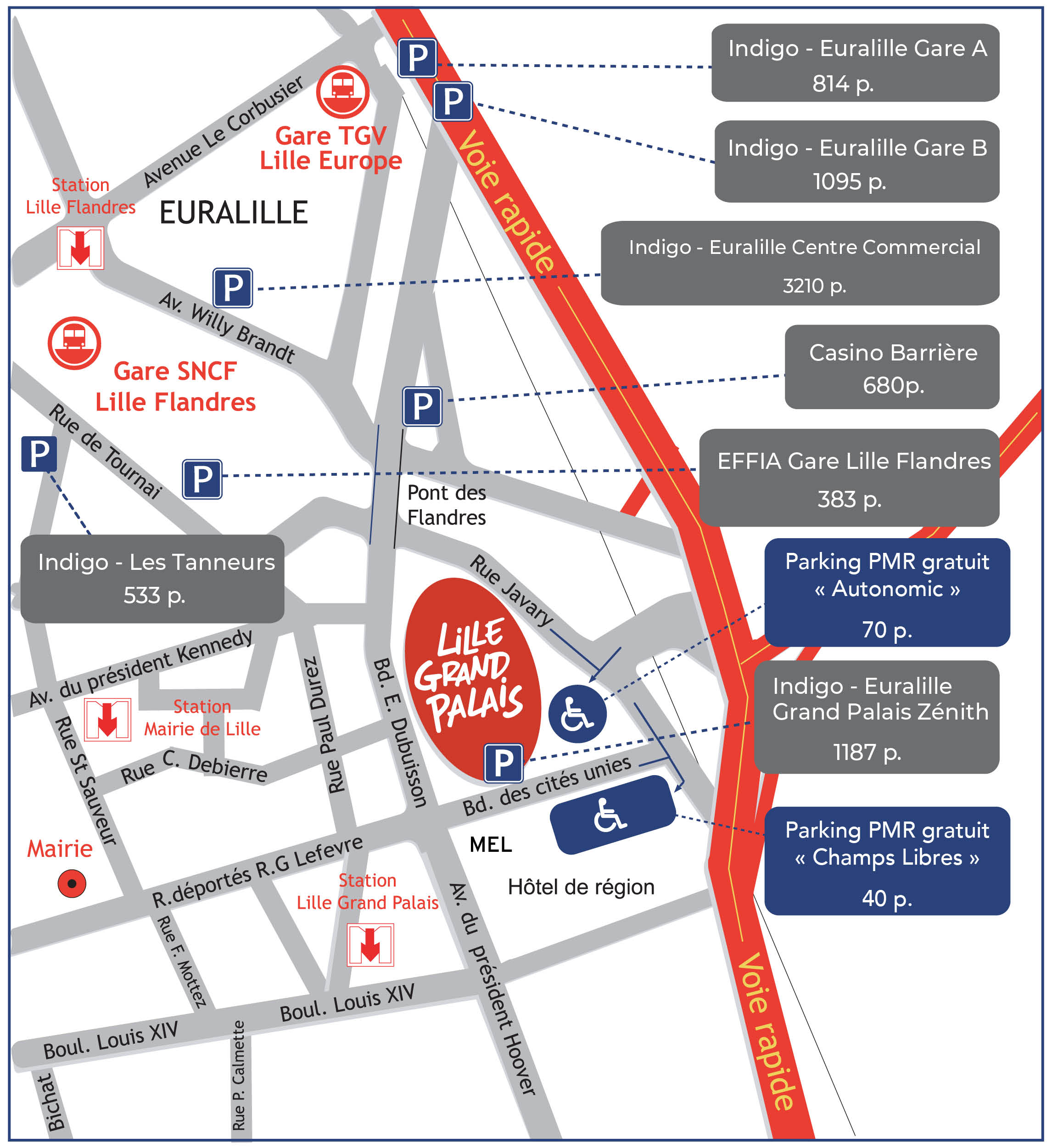 carte des parkings